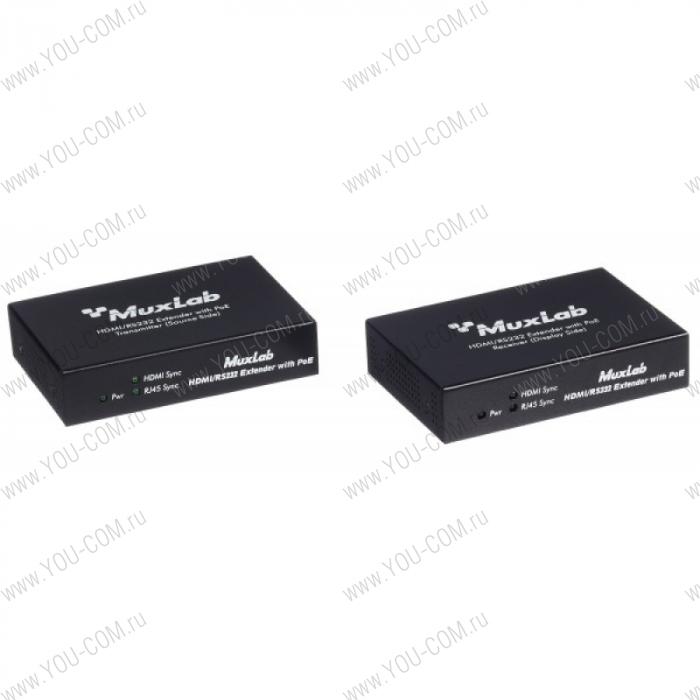Комплект: приемник и передатчик HDMI / HDBT, управление RS232, UHD-4K до 70м MuxLab 500454
