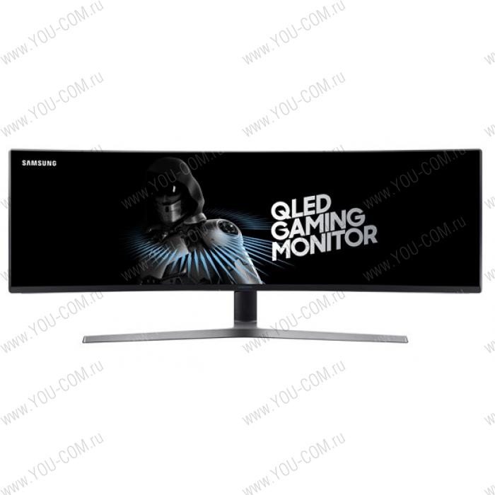 Монитор Samsung 49" C49HG90DMI VA QLED изогнутый 32:9 3840x1080 1ms 3000:1 350cd 178/178 2*HDMI DP miniDP USB Has Pivot 144Гц Black-Grey