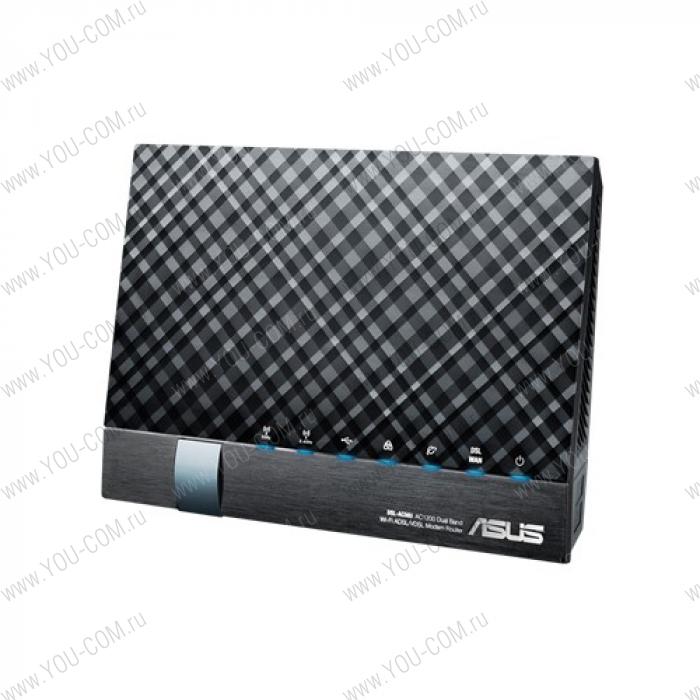 ASUS DSL-AC56U // VDSL2/ADSL модем, роутер 802.11b/g/n/ac, до 300 + 867Мбит/c, 2,4 + 5 гГц, внутренние антенны, USB, GBT LAN ; 90IG01E0-BM3000