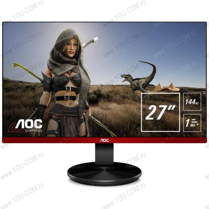 Монитор 27" AOC G2790PX 1920x1080 144hz TN LED 16:9 1ms D-Sub 2*HDMI DP 50M:1 4*USB 3.0 170/160 400cd Speakers HAS Pivot Swiwel Tilt Black/Red