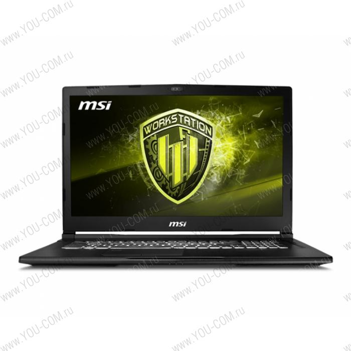 Ноутбук без сумки MSI WE63 8SI-224RU Core i7-8750H 2.2GHz,15.6" FHD IPS AG,16GB DDR4(2),128Gb SSD/1TB 7.2krpm,NV P1000 4Gb,WiFi,BT,Backlite kbd,Win10Pro(64),3y,Black