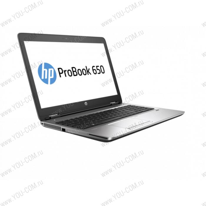 Ноутбук без сумки HP ProBook 650 G2 Core i5-6200U 2.3GHz,15.6" FHD (1920x1080) AG,8Gb DDR4(1),256Gb SSD,DVDRW,48Wh LL,FPR,COM-port,2.5kg,1y,Dark,Win7Pro+Win10Pro (существенное повреждение коробки)
