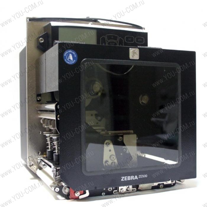 Zebra TT Printer ZE500 6'', LH; 203dpi, Euro / UK Cord, Serial, Parallel, USB, Int 10/100