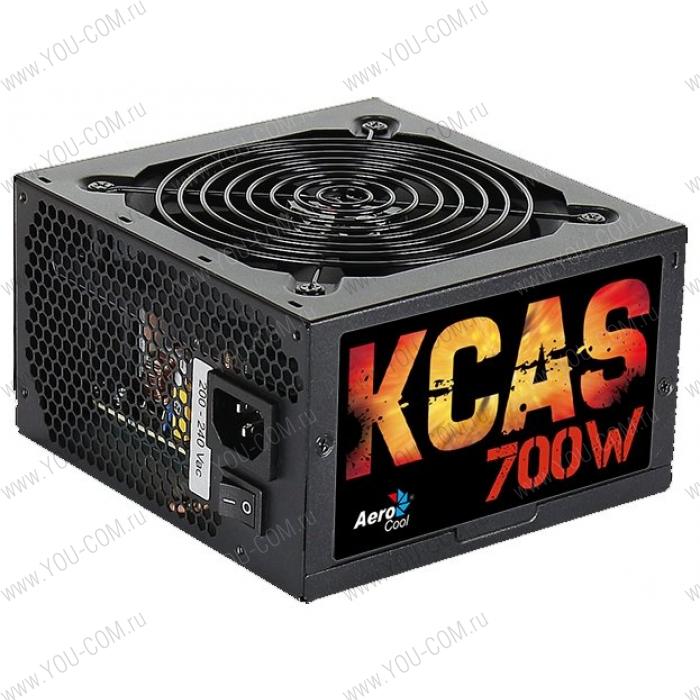 Блок питания Aerocool 700W Retail KCAS PLUS 700W ATX12V Ver.2.4, 80+ Bronze, fan 12cm, 550mm cable, 20+4P, 4+4P, PCIe 6+2P x4, PATA x4, SATA x7