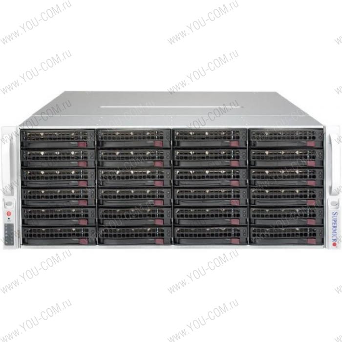 Серверная платформа Supermicro SuperStorage 4U Server 6049P-E1CR36H noCPU(2)Scalable/TDP 70-205W/ no DIMM(16)/ 3108RAID HDD(36)LFF + opt. 2SFF/ 2x10Gbe/ 7xLP/ 2x1200W