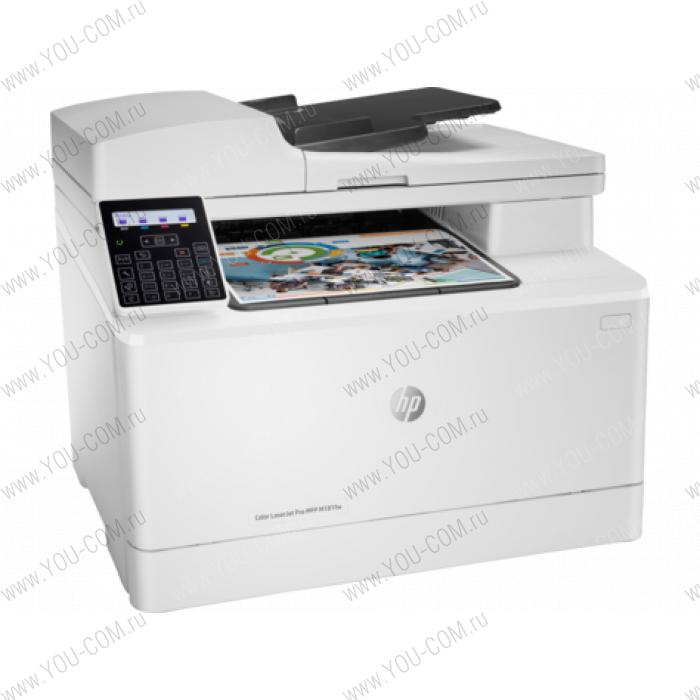 HP Color LJ Pro MFP M181fw (p/c/s/f, A4, 600dpi, 16/16ppm, 128 Mb,1 tray 150, USB/LAN/Wi-Fi, ADF 35 sheets, Touchsreen, 1y warr,  4 Cartridges 800 pages in box&USB cable 1m in box, repl. CZ165A)
