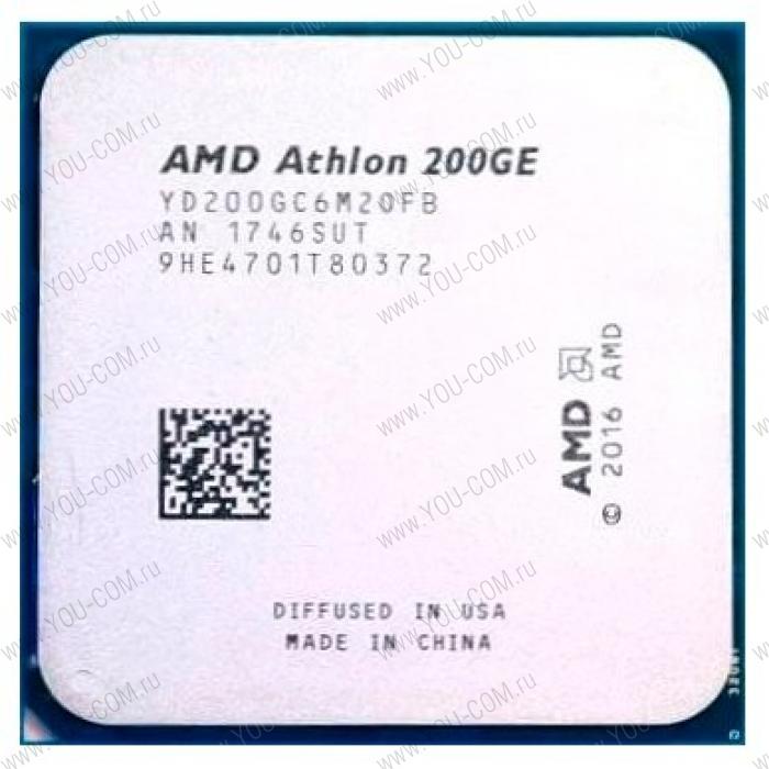 CPU AMD Athlon 200GE Raven Ridge 3200MHz AM4, 35W, Radeon Vega 3, YD200GC6M2OFB (аналог YD20GGC6M2OFB) OEM