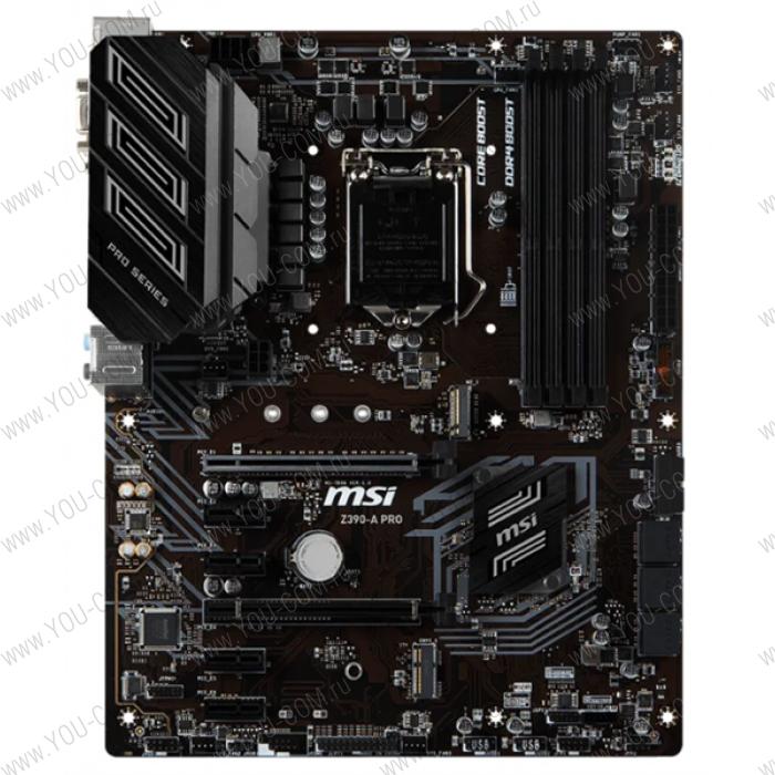 MSI Z390-A PRO //  Intel Z390 LGA1151 4xDDR4-4400 2xPCIEX16 4xPCIEX1 1xM.2 6xSATA 8xUSB3.1 6xUSB2.0 VGA DVI DP ATX / RTL