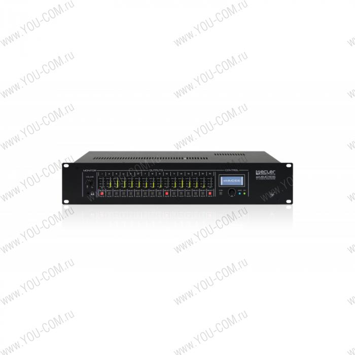 Цифровая аудиоматрица ECLER [eMIMO1616] 16x16, inputs: 4 MIC/LINE + 4 ST LINE + 8 Mono LINE, Ethernet, RS232, remote control (8хRJ-45)
