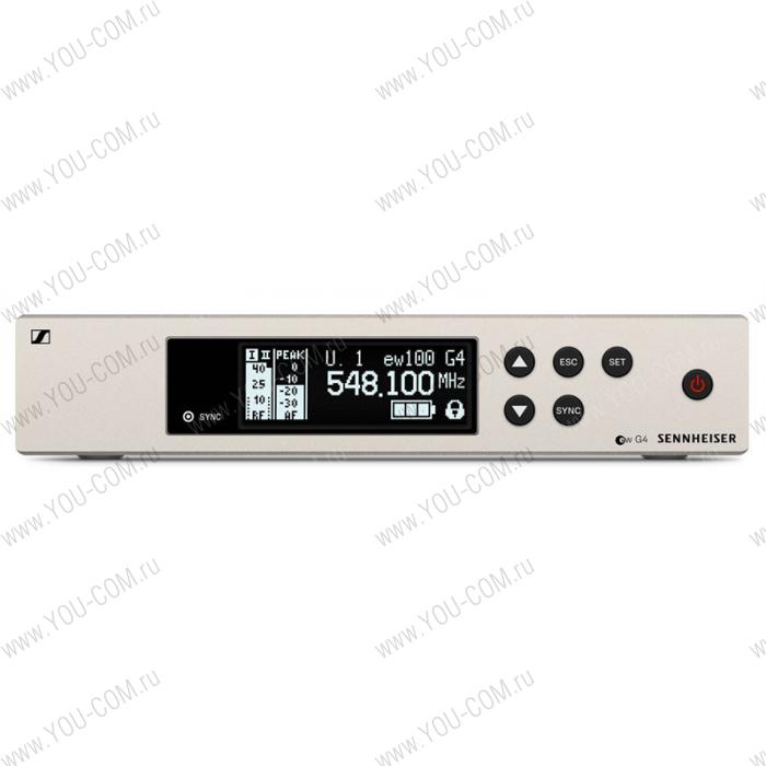 Sennheiser EW 100 G4-835-S-A1 Беспроводная РЧ-система, 470-516 МГц, 20 каналов, рэковый приёмник EM 100 G4, ручной передатчик SKM 100 G4-S с кнопкой. Динамический кардиоидный капсюль MMD835-1.