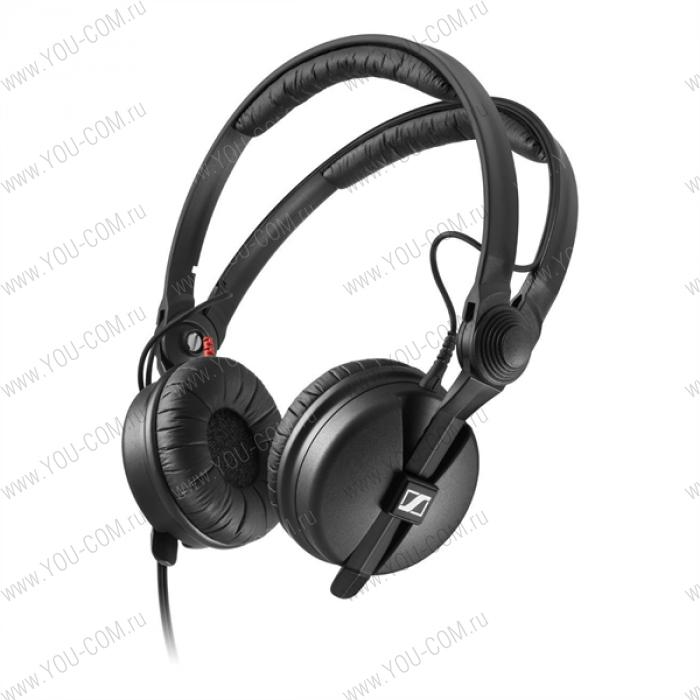 Sennheiser HD 25 PLUS, Закрытые мониторные наушники, 16 - 22000 Гц, 70 Ом, кабель прямой1,5 м. и сприальный 1,5 - 3м., разъём 3,5/6,3 мм, запасные амбушюры, чехол.