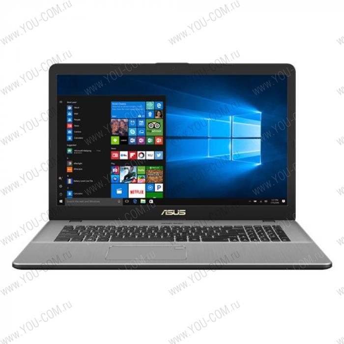 Ноутбук ASUS VivoBook Pro 17 N705FD (M705FD-GC057R) Core i7 8565U/16Gb/1TB HDD+256Gb SSD/17.3"FHD IPS (1920x1080)/no ODD/GeForce GTX1050 2Gb/WiFi/BT/Cam/Illum KB/Windows 10 Pro/2.1Kg/Grey_metal