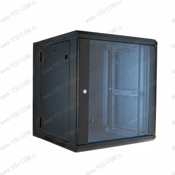 [RE12RU-SHOW] Настенный шкаф Wize Pro RE12RU-SHOW 19", высота 12U, габариты 635х600х550 мм, вентиляция, крепится к стене, макс. вес нагрузки 59 кг, сталь, черный, демо