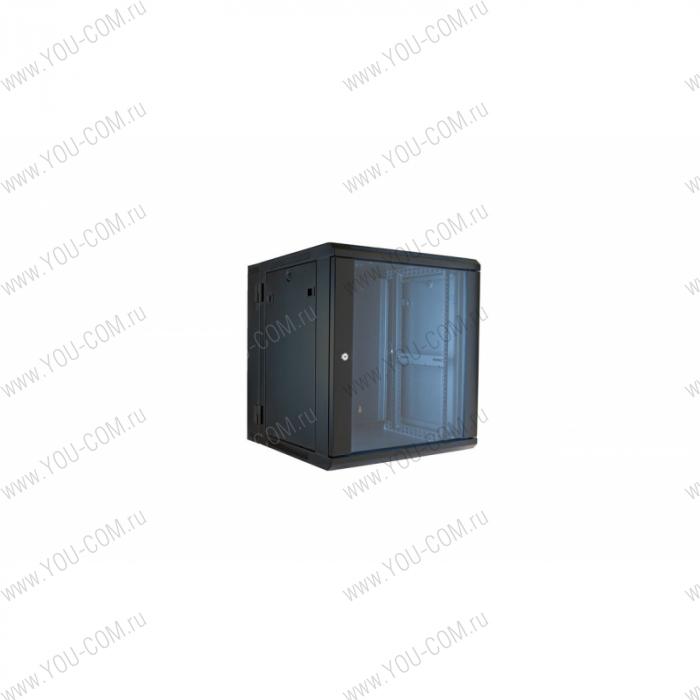 [Демо W12UR / RE12RU] Настенный шкаф Wize Pro W12UR / RE12RU 19", высота 12U, габариты 635х600х550 мм, вентиляция, крепится к стене, макс. вес нагрузки 59 кг, сталь, черный
