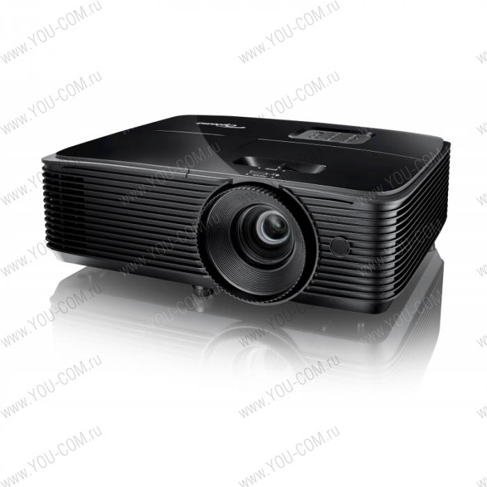 Проектор Optoma [S334e] DLP, 3D Ready, SVGA (800*600), 3800 ANSI Lm, 22000:1; 10000ч / 8000ч/5000 (Education /Eco/bright);+/- 40 vertical; HDMIx1;VGA IN x1; AudioIN x1; Composite x1; Audio OUT x1; USB-A (power 1A); 10W; 27 dB; 3 kg черный (E1P1A1VBE1Z1)