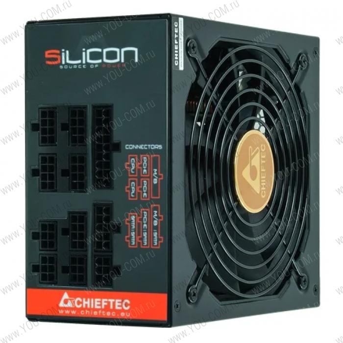 Блок питания Chieftec Silicon SLC-750C (ATX 2.3, 750W, 80 PLUS BRONZE, Active PFC, 140mm fan, Full Cable Management) Retail