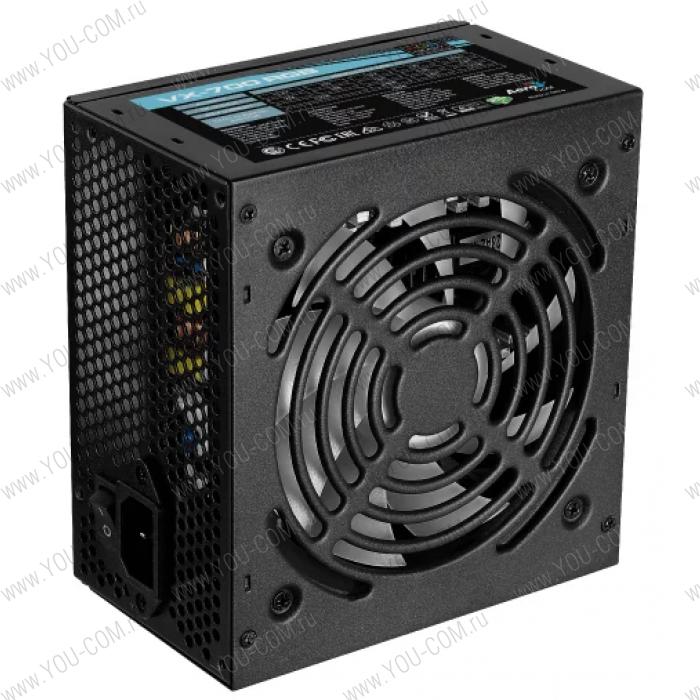 Блок питания Aerocool 700W Retail VX PLUS 700 RGB, ATX v2.3, RGB-подсветка, A.PFC, fan 120mm, 2x PCI-E [6+2-Pin], 6x SATA, 3x MOLEX, 1x FDD