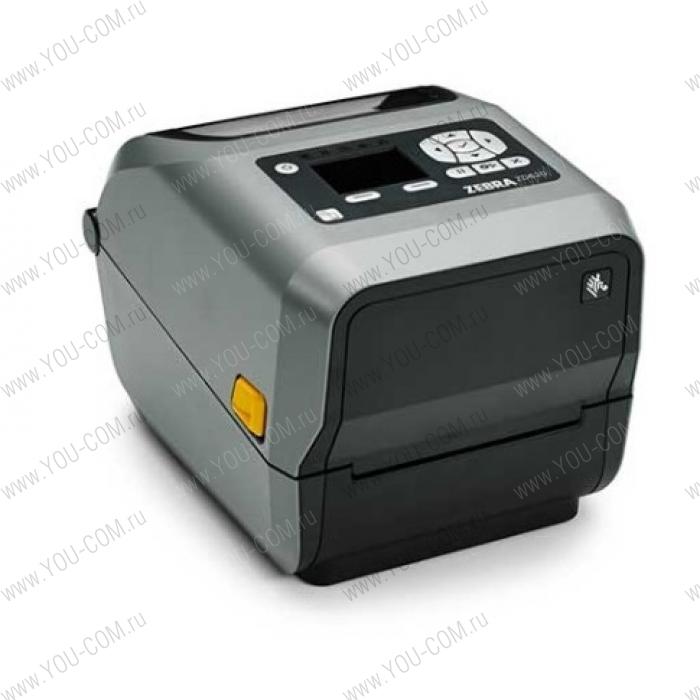 Zebra TT Printer ZD620; Standard EZPL, 300 dpi, EU and UK Cords, USB, USB Host, BTLE, Serial, Ethernet, Dispenser (Peeler)