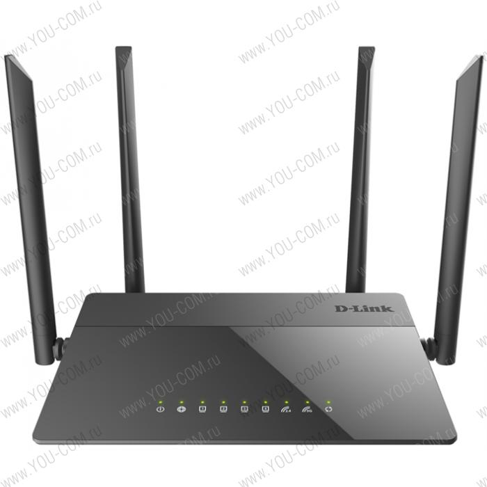 Маршрутизатор D-Link DIR-841/RU/A1A, Wireless AC1200 Dual-Band Router with 1 10/100/1000Base-T WAN port and 4 10/100Base-TX LAN ports.802.11b/g/n compatible, 802.11AC up to 866Mbps,1 10/100/1000Base-T WAN port, 4