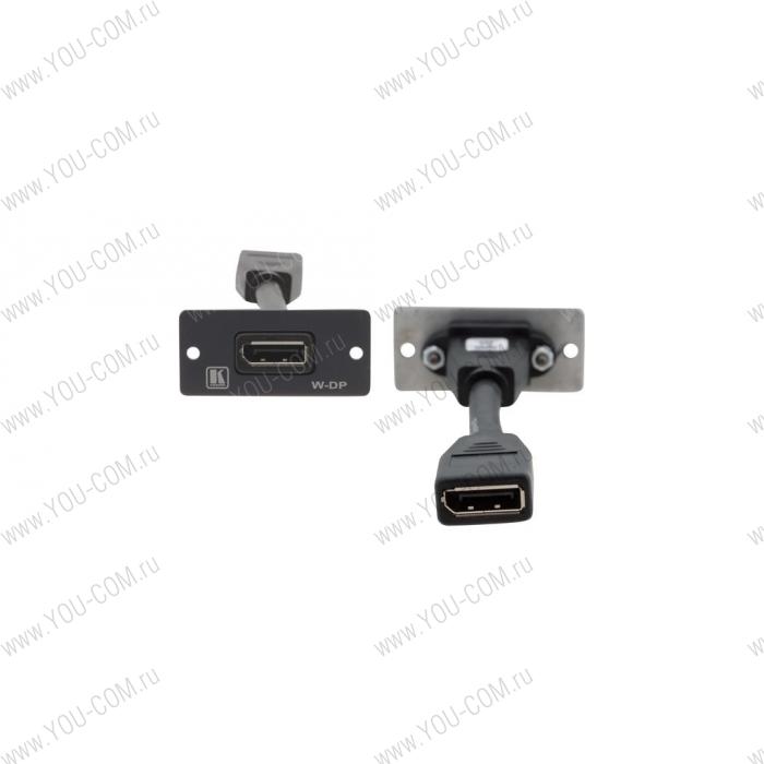 [W-DP(B)] Модуль-переходник DisplayPort розетка-розетка; цвет черный