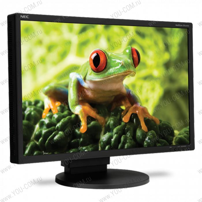 Монитор NEC 24" EA241WU-BK LCD Bk/Bk (IPS; 16:10; 300cd/m2,1000:1 / 5000:1, 5ms,1920x1200,178/178, рамка 0,8 мм; DVI, VGA, DP; HDMI; USB 3.0; Tilt; Swiv; HAS 150mm, Pivot; Human Sensor; Spk 2x1W)