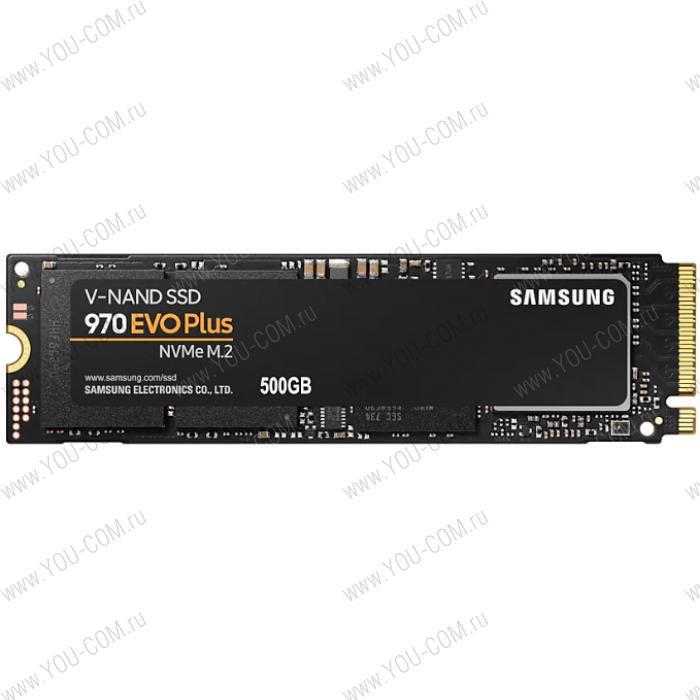 Твердотельный накопитель SSD M.2 (PCI-E NVMe) 500 Gb Samsung 970 EVO plus (R3500/W3200MB/s) (MZ-V7S500BW)