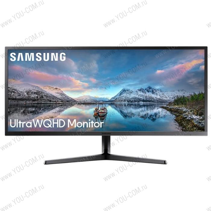 Монитор Samsung 34" S34J550WQI VA LED 21:9 3440x1440 4ms 300cd 3000:1 178/178 2*HDMI DP 75Hz FreeSync Dark Blue Gray