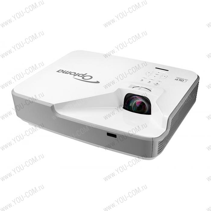 Лазерный проектор Optoma ZX310STe DLP, XGA(1024x768), 3500 ANSI Lm,100000:1;4:3;TR 0,62:1,HDMI x2; VGAx1,Composite video x1; AudioIN x1 Jack; AudioIN x1 RCA; VGA Out; AudioOUT-MiniJack; RS232,RJ45; miniUSB;10W; 30dB; 6 кг. белый (E1P1A1SWE1Z1)