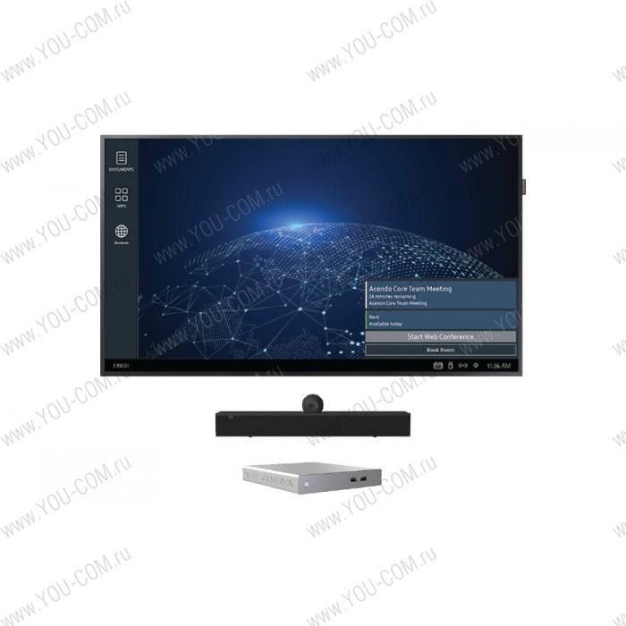 Комплект системы для совместной работы «Всё-в-одном» [Enterprise PLUS BLACK ] AMX HARMAN HUDDLE Enterprise PLUS BLACK  сенсорный FullHD LED дисплей Samsung PM55F-BC, ядро системы AMX Acendo Core, саундбар с камерой и микрофонным массивом AMX Acendo Vibe 