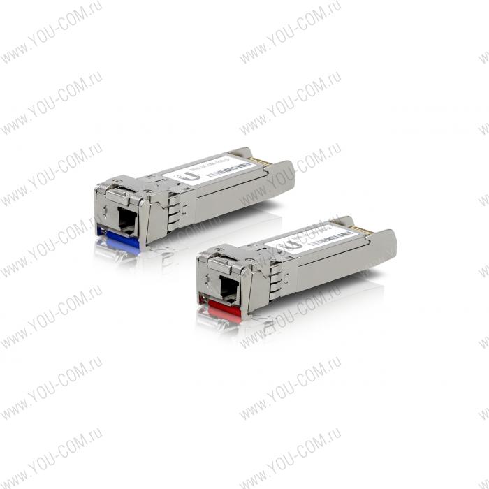Комплект пары трансиверов  [UF-SM-1G-S] Ubiquiti FiberModule SM-1G-S ,SFP (1-Pair), BiDi, Single Mode, LC, 3 км