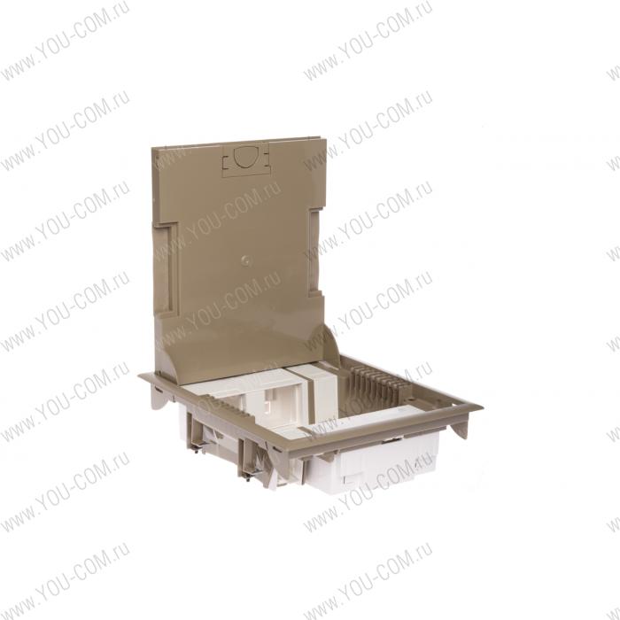Нап.кор. вер.10м кр.под покр. [089622] Legrand Напольная коробка 10 модулей, крепление под покрытие, бежевый