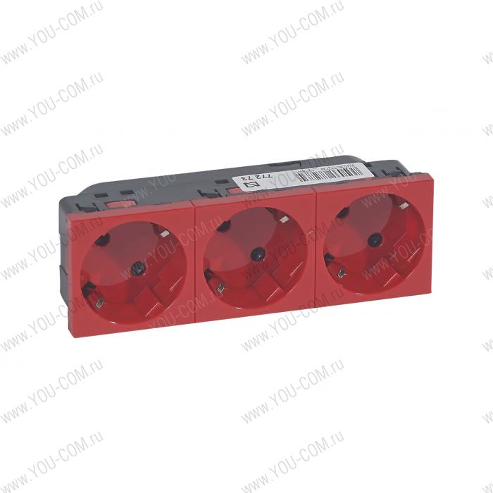 Роз. 3х2к+З Нем.Ст. 45 (Крас.) Legrand 077273