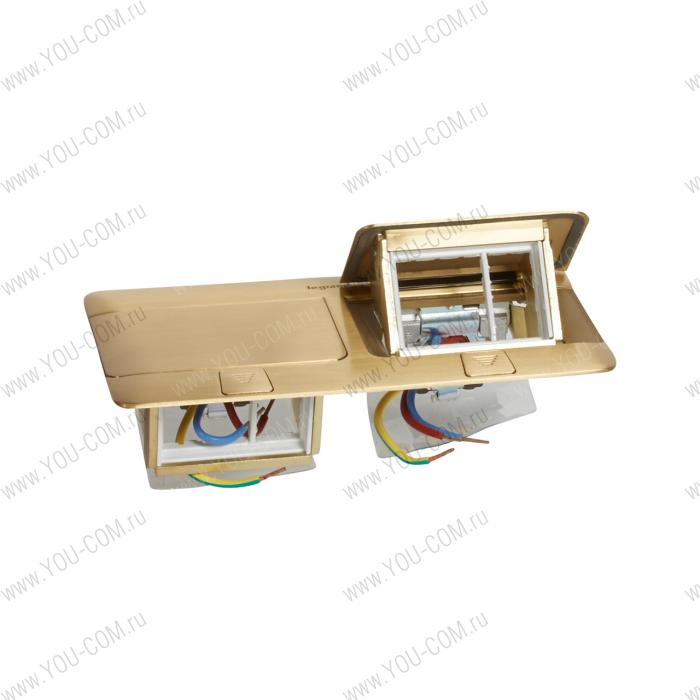 Выдв. блок 6(2х3)мод. латунь Legrand 054017