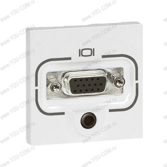 Розетка HD15 + разъём jack 3,5 мм Legrand 078774