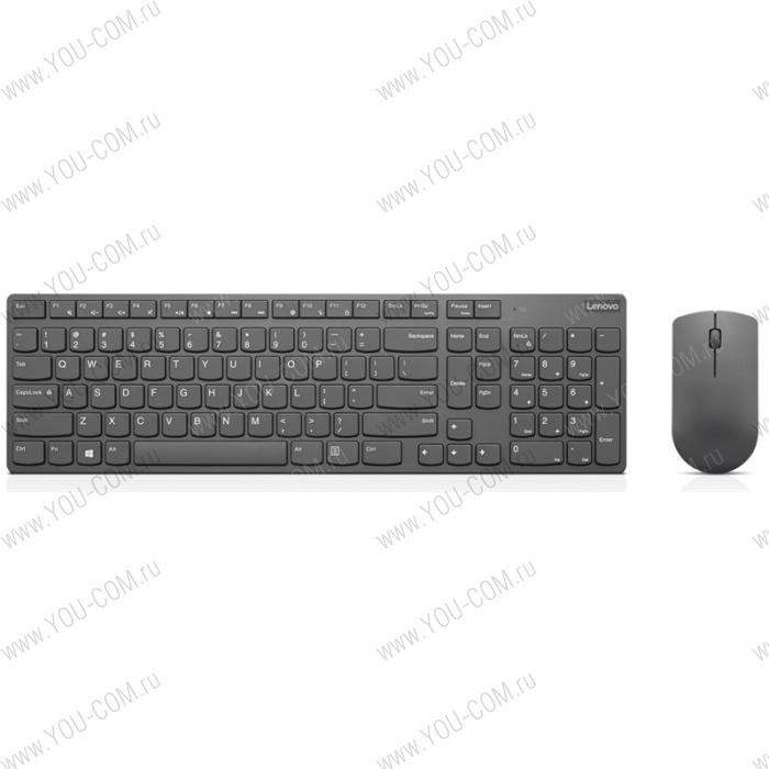 Клавиатура и мышь Lenovo Professional Ultraslim Wireless Combo Keyboard and Mouse- Russian/Cyrillic ( 1 x 2.4 GHz nano USB receiver, 1 x micro USB charging cable, 2 x AAA batteries