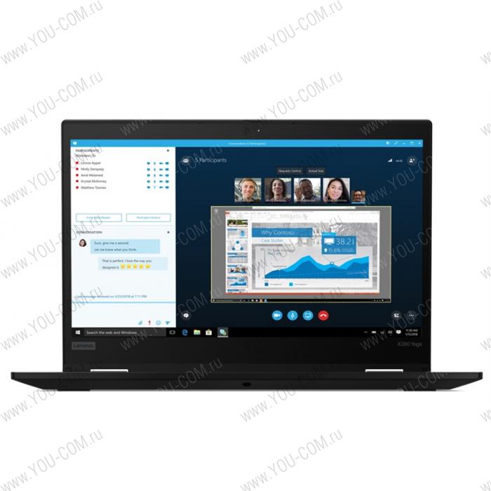 ThinkPad X390 Yoga 13.3" FHD (1920x1080) IPS 300N TOUCH, I5-8265U 1.6G, 8GB DDR4 2400, 256GB SSD M.2, Intel UHD 620, 4G-LTE, WiFi, BT, 720P HD Cam, Win 10 Pro64, 3y Carry in, 1.56kg