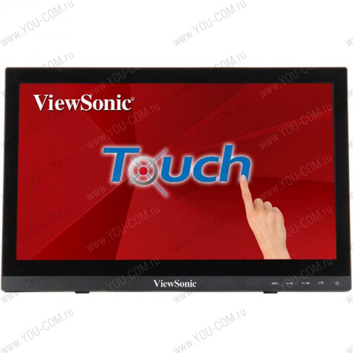 Монитор Viewsonic 15.6" TD1630-3 Touch LED, 1366x768, 12ms, 220-190cd/m2, 10Mln:1, 90°/60°, VGA, HDMI, USB, колонки, Tilt, VESA(75x75), Black