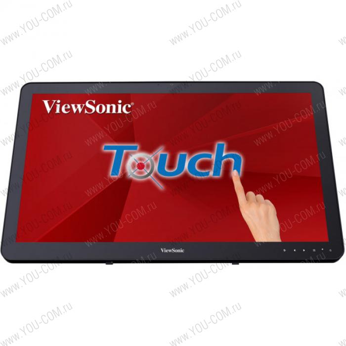 Монитор Viewsonic 23.6" TD2430 Touch VA LED, 1920x1080, 10ms, 250cd/m2, 50Mln:1, 178°/178°, VGA, HDMI, DP, USB*2, колонки, Tilt, VESA(100x100), Black