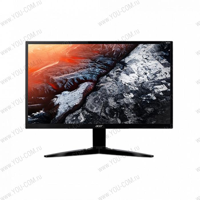 Монитор ACER 24,5" KG251QDbmiipx (16:9)/TN+Film(LED)/ZF/1920x1080/240Hz/1 (MPRT)ms/400nits/1000:1/HDMI(1.4)+HDMI(2.0)+DP(1.2)+Audio Out/2Wx2/DP/HDMI FreeSync/Black with red stripes on footstand