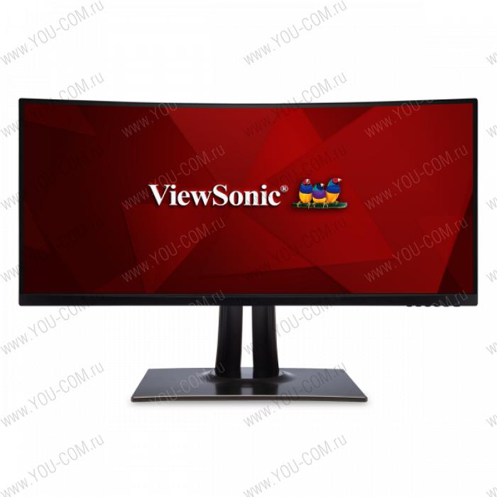 Монитор Viewsonic 34" VP3481 VA LED изогнутый, 3440x1440, 5ms, 400cd/m2, 178°/178°, 3000:1, 20Mln:1, HDMI*2, DP, USB-Hub, USB-C, Frameless, Tilt, Swivel, HAS, Black