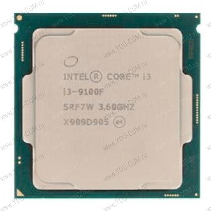 CPU Intel Core i3-9100F (3.6GHz/6MB/4 cores) LGA1151 OEM, TDP 65W, max 64Gb DDR4-2400, CM8068403377321SRF7W (= SRF6N)
