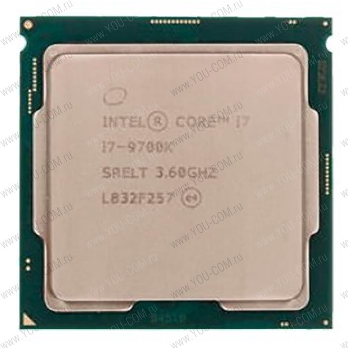 CPU Intel Core i7-9700K (3.6GHz/12MB/8 cores) LGA1151 OEM, UHD630 350MHz, TDP 95W, max 128Gb DDR4-2466, CM8068403874215SRG15 (= SRELT)