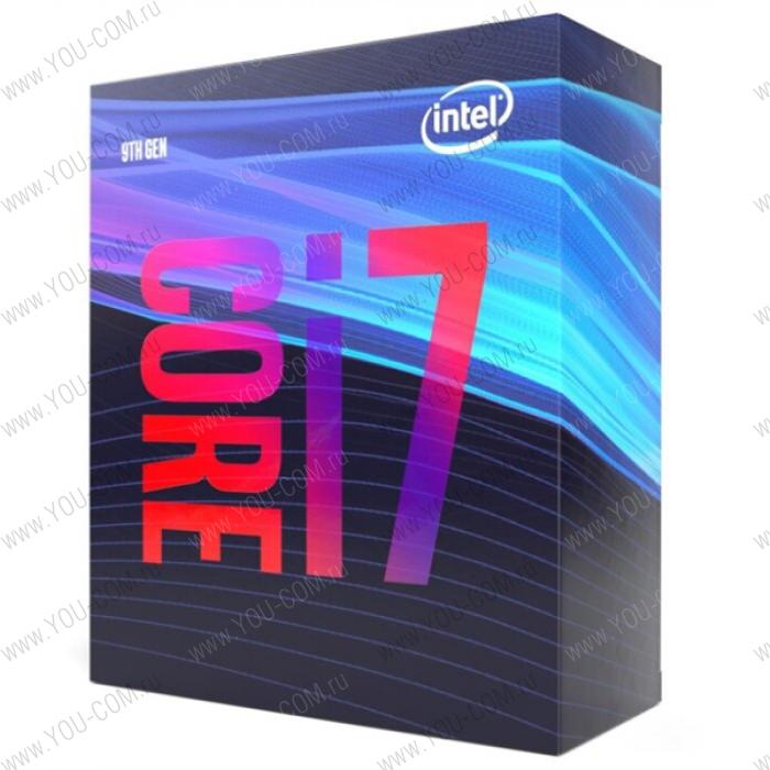 CPU Intel Core i7-9700 (3.0GHz/12MB/8 cores) LGA1151 BOX, UHD630 350MHz, TDP 65W, max 128Gb DDR4-2466, BX80684I79700SRG13