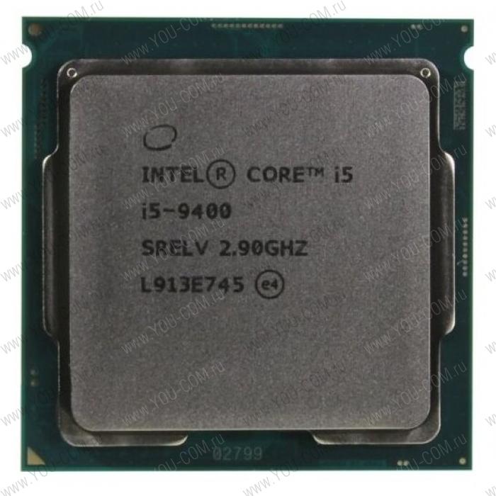 CPU Intel Core i5-9400 (2.9GHz/9MB/6 cores) LGA1151 OEM, UHD630 350MHz, TDP 65W, max 128Gb DDR4-2666, CM8068403875504SRELV (= SR3X5)
