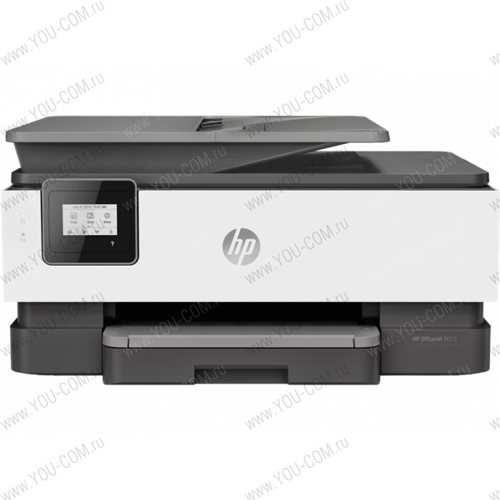 Струйное многофункциональное устройство HP OfficeJet 8013 All-in-One Printer (p/c/s, A4, 18(10) ppm,256Mb, WiFi, Duplex, ADF35, 1 tray 225, 1 y warr, cartridges in box)