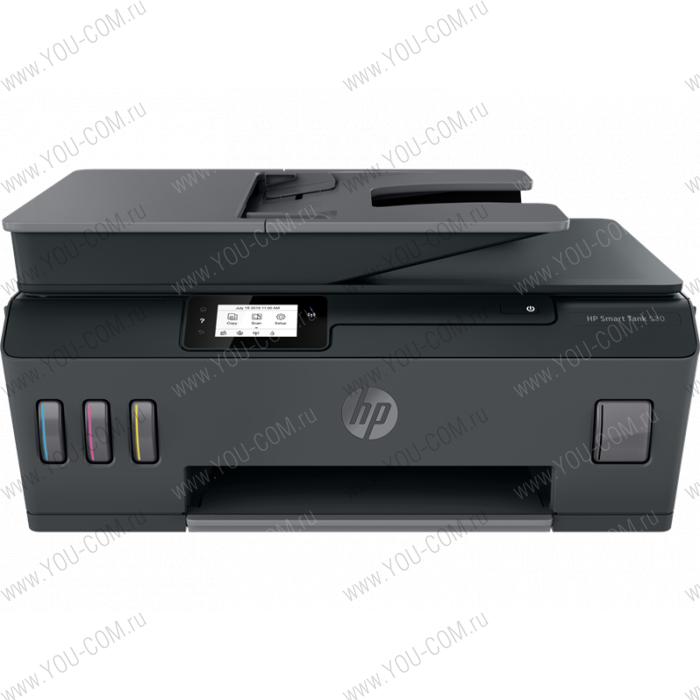 HP Smart Tank 530 AiO Printer (p/c/s, A4, 4800x1200dpi, CISS, 11(5)ppm,  1tray 100, ADF 35, USB2.0/Wi-Fi, 1y war, cartr. B 18K & 8K CMY in box)
