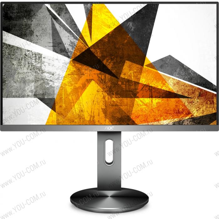 Монитор 27" AOC U2790PQU 3840x2160 IPS LED 16:9 5ms 2*HDMI DP 2xUSB3.0 50M:1 178/178 350cd HAS Pivot Tilt Swivel Speakers Grey