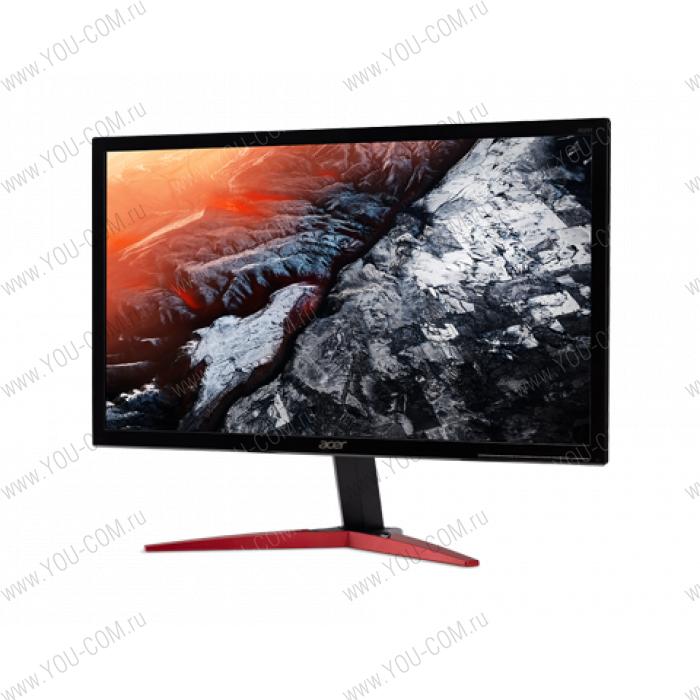 Монитор ACER 23,6" KG241QSbiip (16:9)/TN+Film(LED)/1920x1080/144Hz (165Hz Overclock)/1ms (G2G), 0.5ms (min)ms/300nits/1000:1/2xHDMI(2.0)+DP(1.2)/HDMI FreeSync/Black with red stripes on footstand