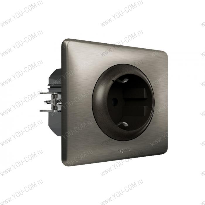 Умная розетка 2К+З 16А 230В. [064838] Legrand Celiane with NETATMO - Цвет Графит