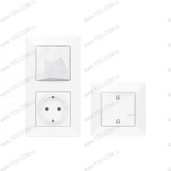 Стартовый пакет. [752196] Legrand Valena Life with NETATMO - Шлюз WiFi + умная розетка 2К+З 16А 230В + главный беспроводной выключатель "Я дома/Я вне дома". - Цвет Белый